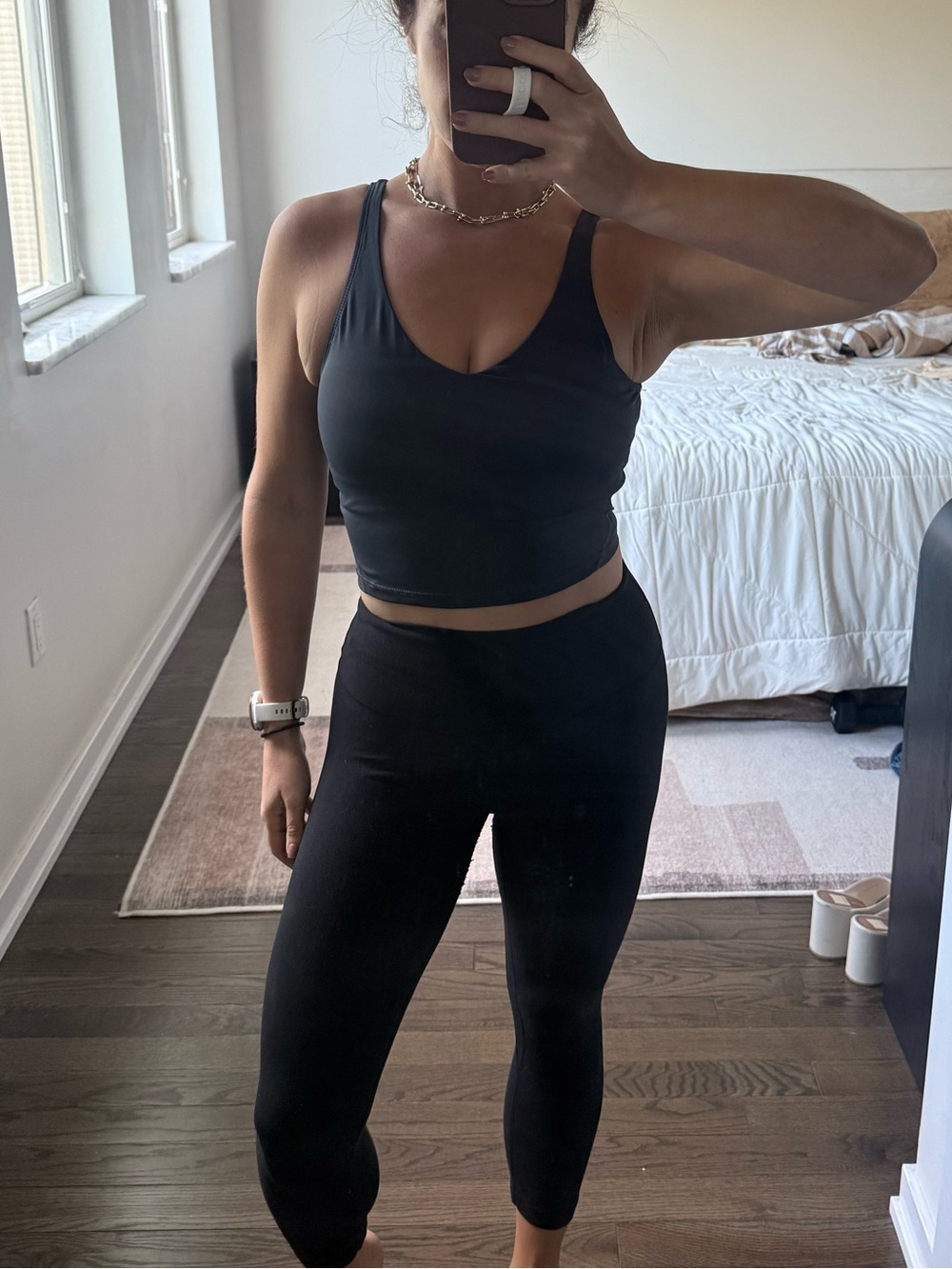 Amazon Charcoal Grey Athletic Crop Top